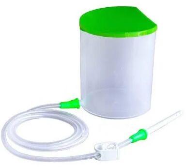Prabha White Green plastic enema pots, for Hospital, Shape : Roll
