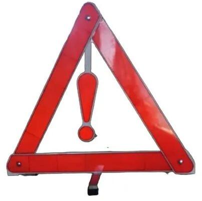 Plastic Reflective Warning Triangle, Color : Red