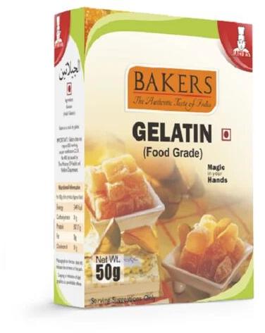 Yellowish Gelatin Powder, for Bakery, Packaging Size : 50g