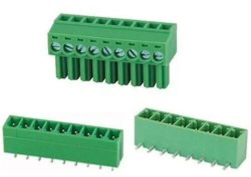 Housing - Polyamide 6.6 PCB terminal block connector, Color : Green