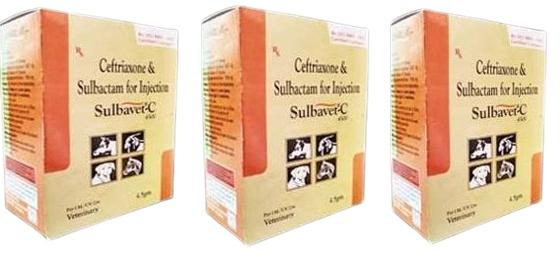 Sulbavet-C Injection, for Veterinary, Composition : Ceftriaxone+ Sulbactam