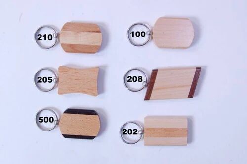Plain Wooden Keychain, Shape : Rectangular