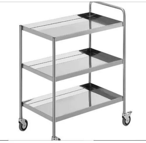 Stainless Steel Mobile Trolley, Load Capacity : 0-50 kg