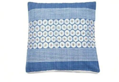 Multicolor Cotton Yarn Dyed Cushion Cover, Design : Embroidery