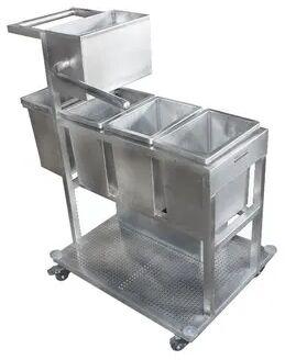 Stainless Steel SS Mopping Trolley, Color : silver