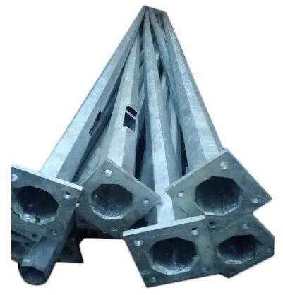 Mild Steel Octagonal Poles, Length : 9-12 m