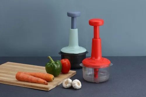 Plastic Ambition Push Vegetable Chopper, Capacity : 550 ML