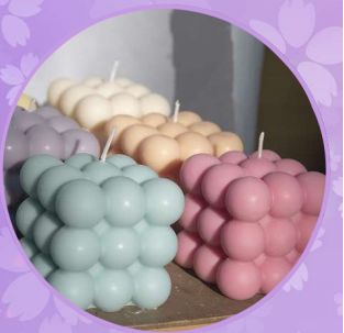 Glossy Beeswax Big Bubble Candle, for Decoration, Speciality : Attractive Pattern, Stylish Design