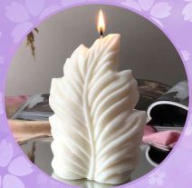 Glossy Beeswax Leaf Candle, for Decoration, Speciality : Smokeless, Smooth Texture, Stylish Design
