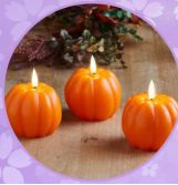 Glossy Beeswax Pumpkin Candle for Decoration