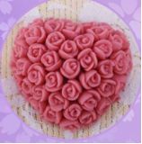 Beeswax Glossy Rose Heart Candle, for Decoration, Speciality : Smokeless, Attractive Pattern, Smooth Texture