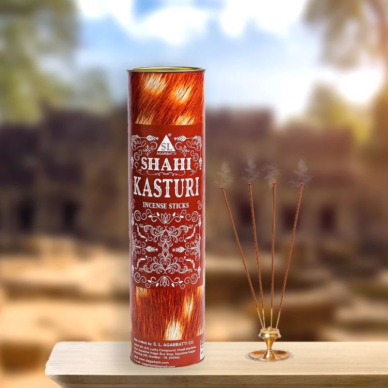 Shahi Kasturi Incense Sticks, for Therapeutic, Temples, Religious, Office, Home, Aromatic, Pooja