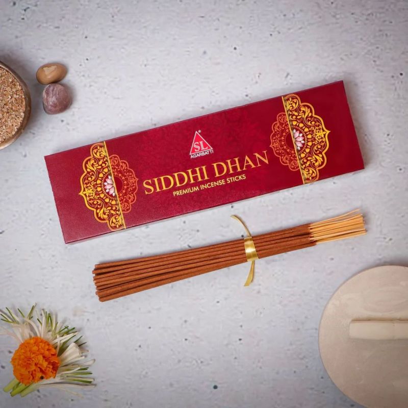 White Wood Siddhi Dhan Premium Incense Sticks, for Temples, Office, Home, Pooja, Packaging Type : Packet