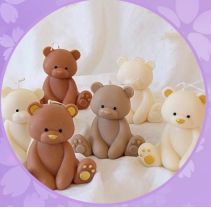Glossy Beeswax Teddy Candle, for Decoration, Speciality : Smokeless, Attractive Pattern, Smooth Texture