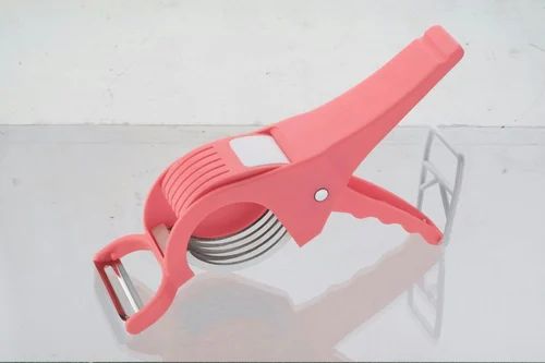 Pink Ambition Manual Vegetable Cutter With Peeler, for Kitchen