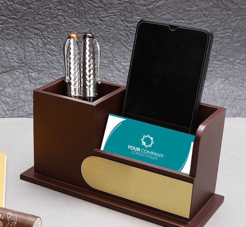 WD-09 Desktop Wooden Pen Holder for Promotional Use