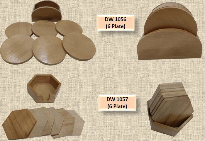 Multi Shape Polished Wooden Tea Coaster, for Promotional Use, Feature : Superior Quality, Fine Finishing