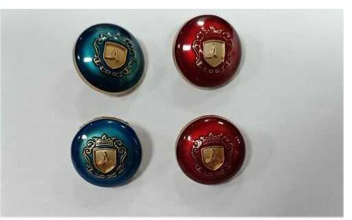 Round Coated Brass Button, Packaging Type : Box