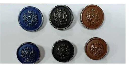 Silver Black Metal Fashion Brass Button, Size : 28-32l