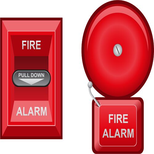 Red Electric Fire Alarm System, For Industrial