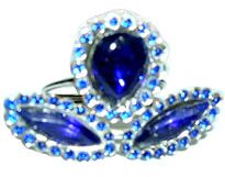 Crystal Napkin Ring, Color : Blue