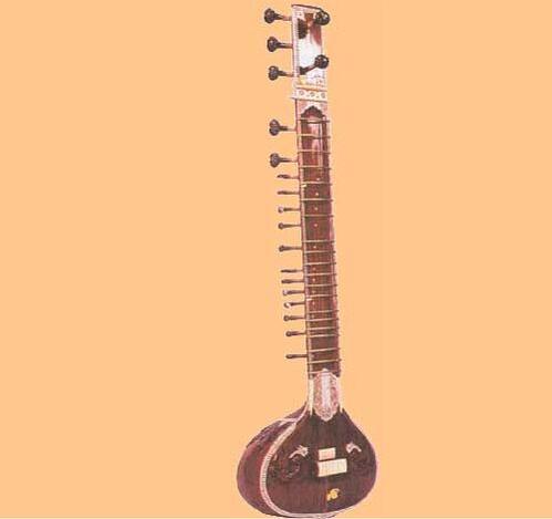 Non Polished Teak Wood Sitar, for Musical Use, Pattern : Plain, Printed