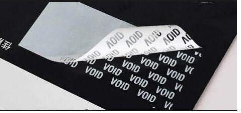 Standard void stickers, Pattern : Custom Made