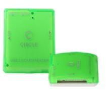 Circle multi card reader, Color : Green