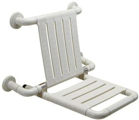 Rectangular Stainless Steel Shower Foldable Chair, Color : White