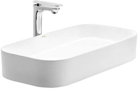 Rectangular Ceramic Table Top Wash Basin, Color : White