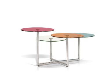 acrobat 4 tiered glass top coffee table