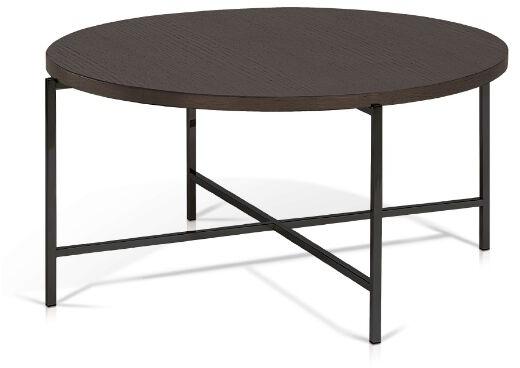 bergen - smoked oak top round coffee table