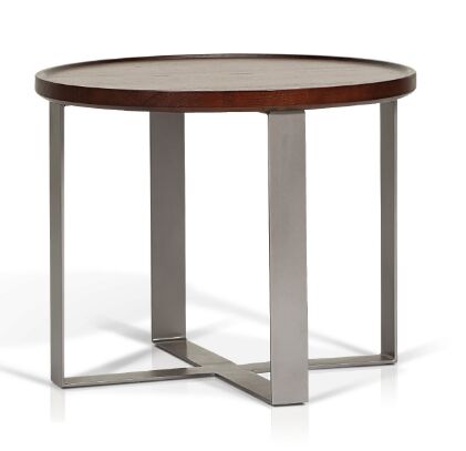 burlee - round walnut top end table