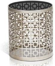 carole - round gray glass top end table