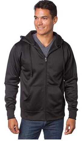 POLY-TECH ZIP HOODED SWEATSHIRT