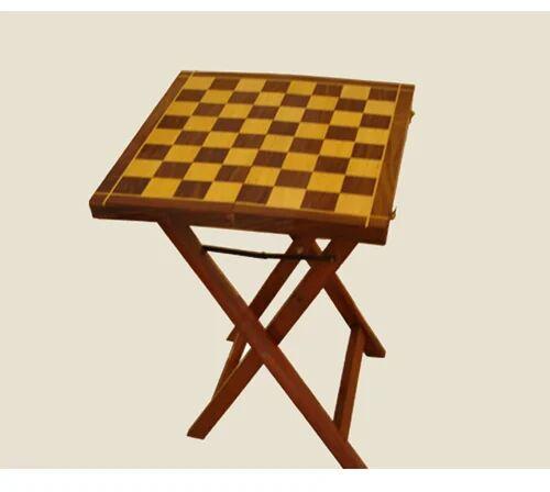 Square Wood Chess Table