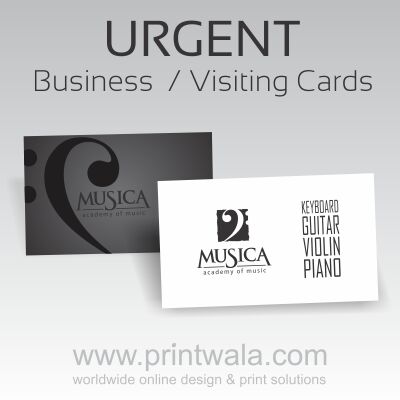 Urgent Business Cards One Side Printing