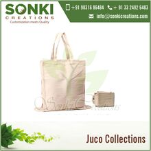 Reusable Folding Juco Shopping Bags, Style : Handled