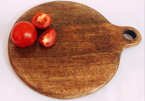 Wood Round Chopping Board, For Kitchen, Hotel Restaurant, Size : Medium