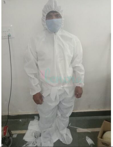 Disposable Coverall, Color : White