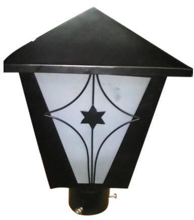 Outdoor LED Gate Light, Base Material : Black Metal Glass