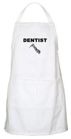 Cotton White Dentist Apron, Pattern : Plain, Printed