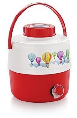 Plastic Red Insulated Water Jug, Shape : Round
