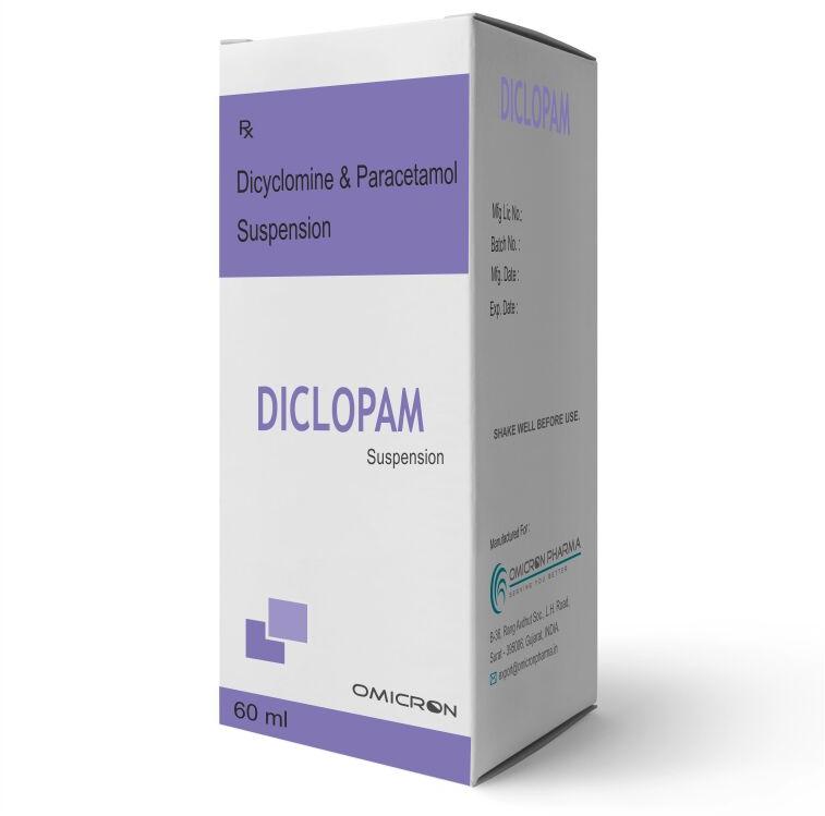 Dicyclomine and Paracetamol Suspension