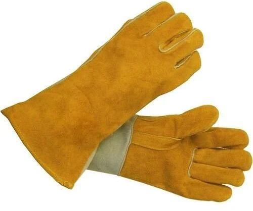 Chrome Leather Welding Hand Gloves, Size : Large