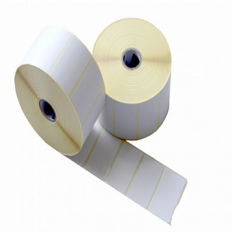 Plain Glossy Lamination Paper 50x50mm Barcode Label, Packaging Type : Roll