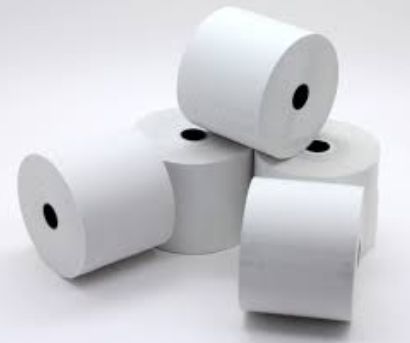White 55x15 Mtr 48GSM Thermal Paper Roll, for Printing, Feature : Premium Quality