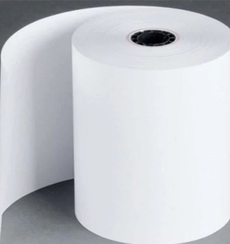 White 55x20 Mtr 48GSM Thermal Paper Roll, for Printing, Feature : Premium Quality