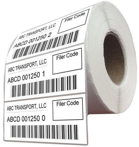 Rectangular White Plain Glossy Lamination Paper 70x40mm Barcode Label, Packaging Type : Roll