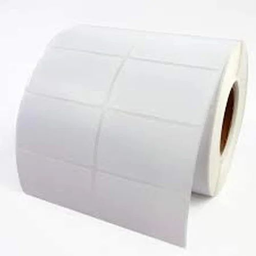 Plain Glossy Lamination Paper 75x50mm Barcode Label, Packaging Type : Roll